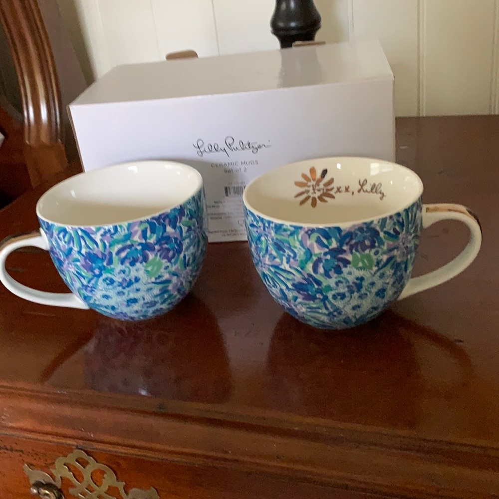 Lilly Pullitzer coffe mugs. Brand new, never used!